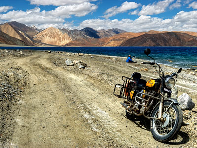 Rider at Pangong